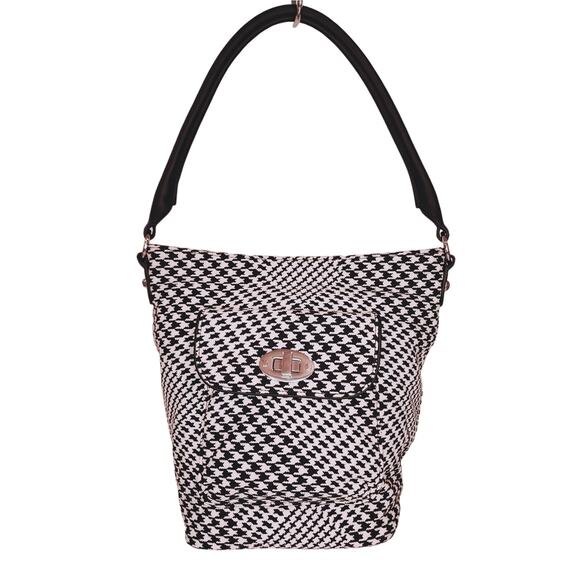 Chain Strap Crossbody Bag - Houndstooth | Talbots Talbots Houndstooth Bucket Bag | Preppy Classic